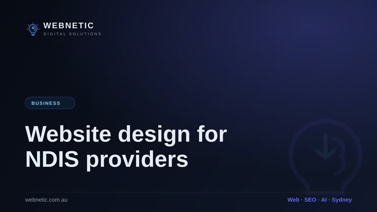 Website design for NDIS providers — Webnetic blog