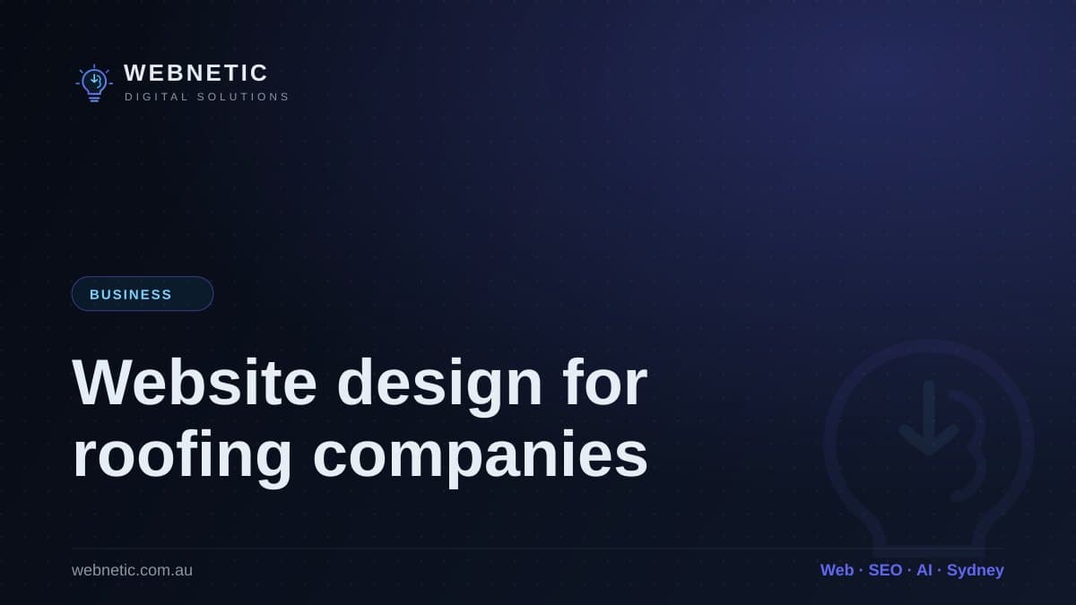 Website design for roofing companies — Webnetic blog